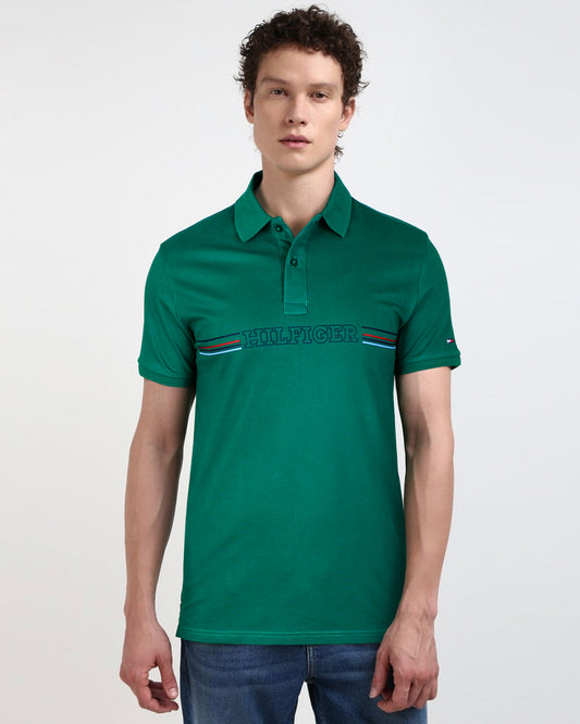 Exclusive Hilfiger Stripe Polo - Green