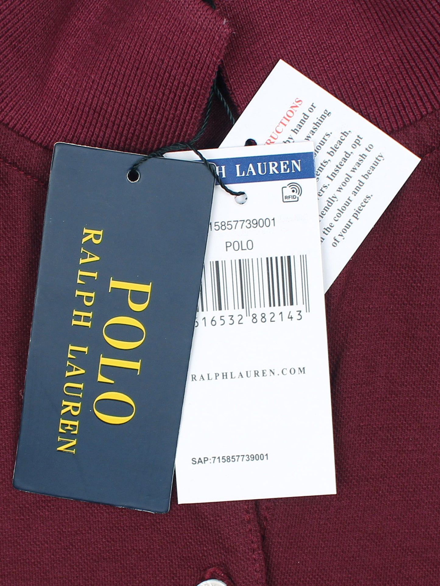 Premium Baby Girl R-L Polo Dress - Maroon