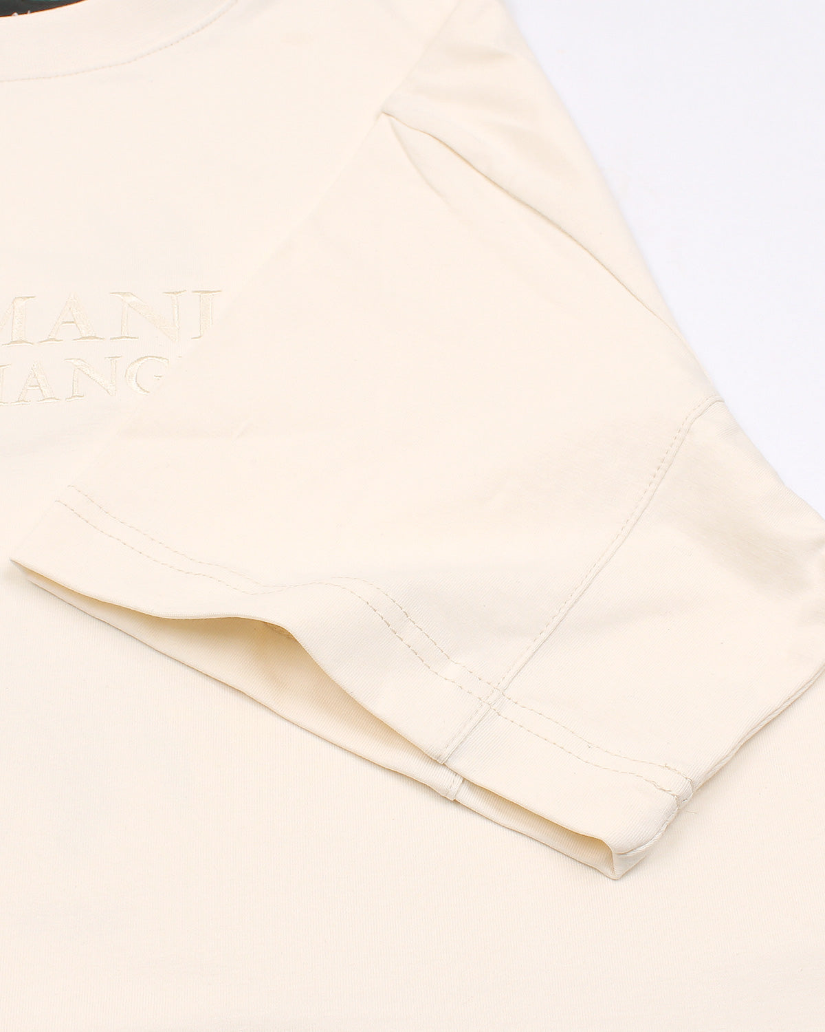 A-X Men's Oversized Logo Embroidered T-Shirt – Off-White