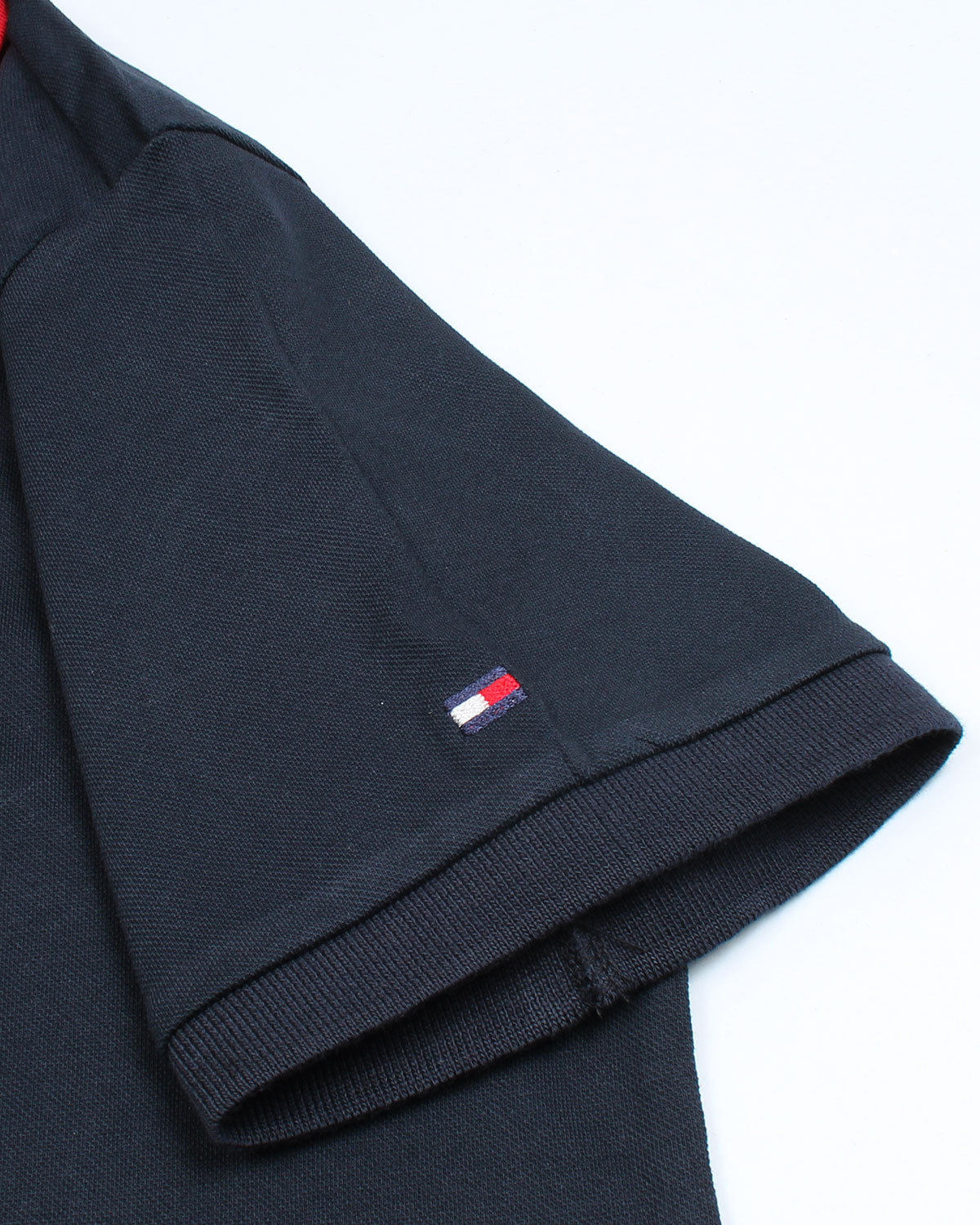 Iconic Tommy Stripe Polo - Navy Blue