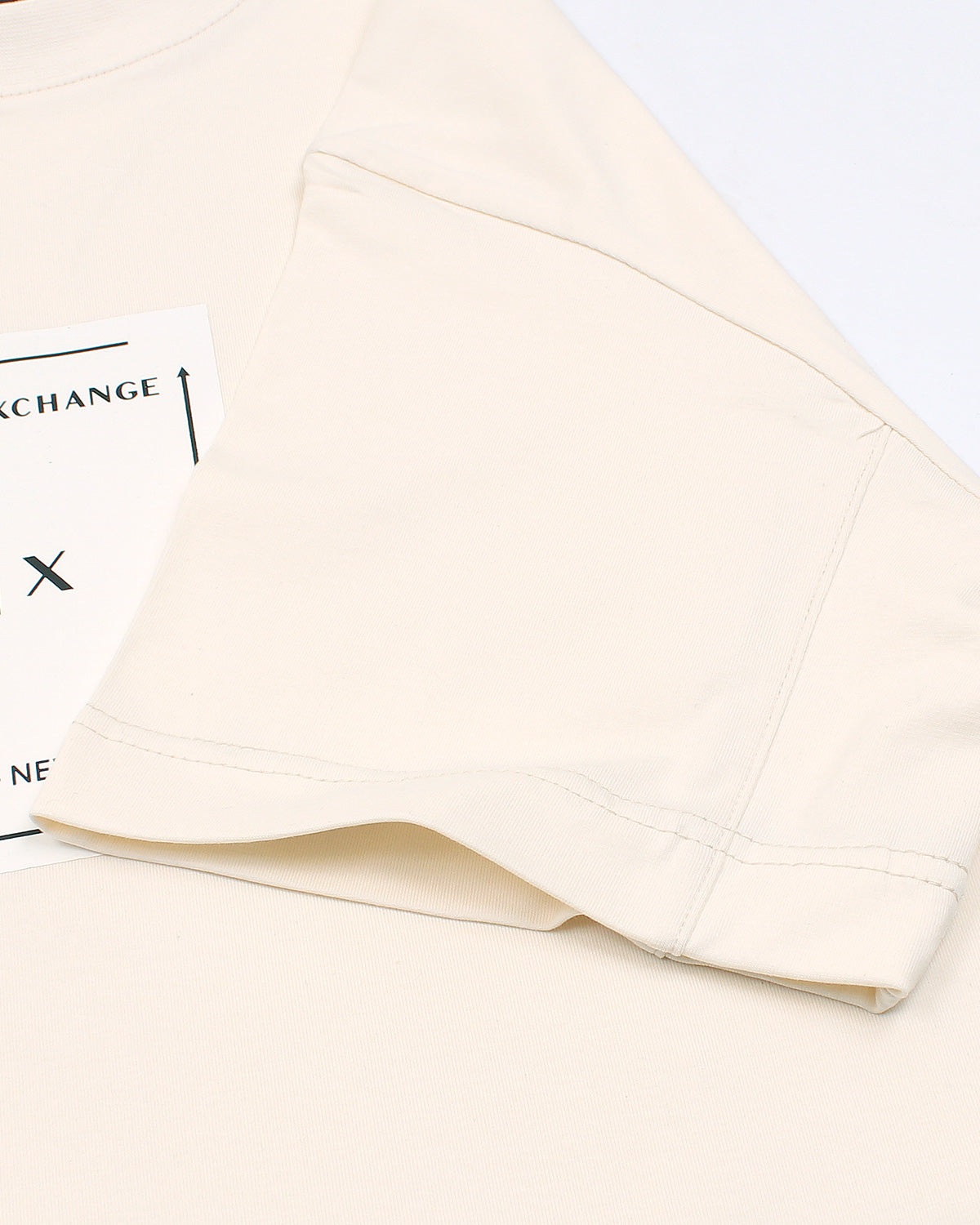 A-X Men's Oversized Logo Patch T-Shirt – Off White