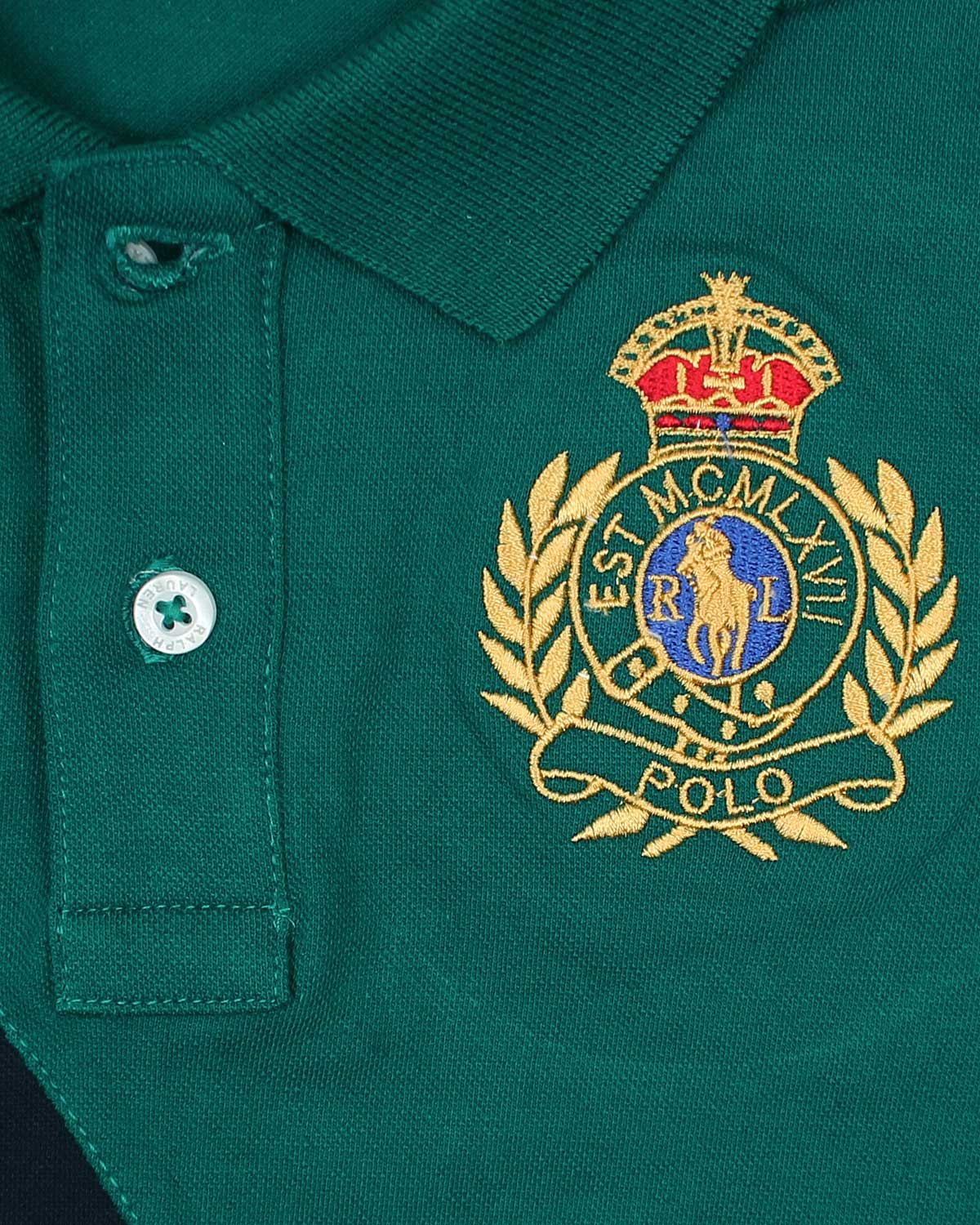 Premium Kids Motive Sig Panel Polo - Green