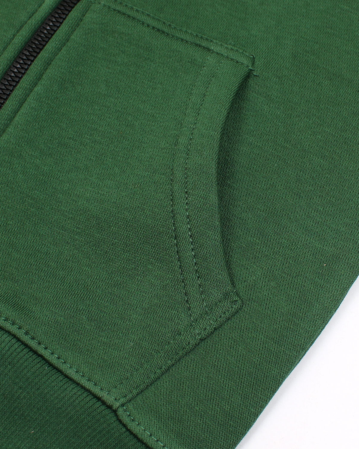 Premium Kids’ Bear Zip-Up Hoodie – Forest Green
