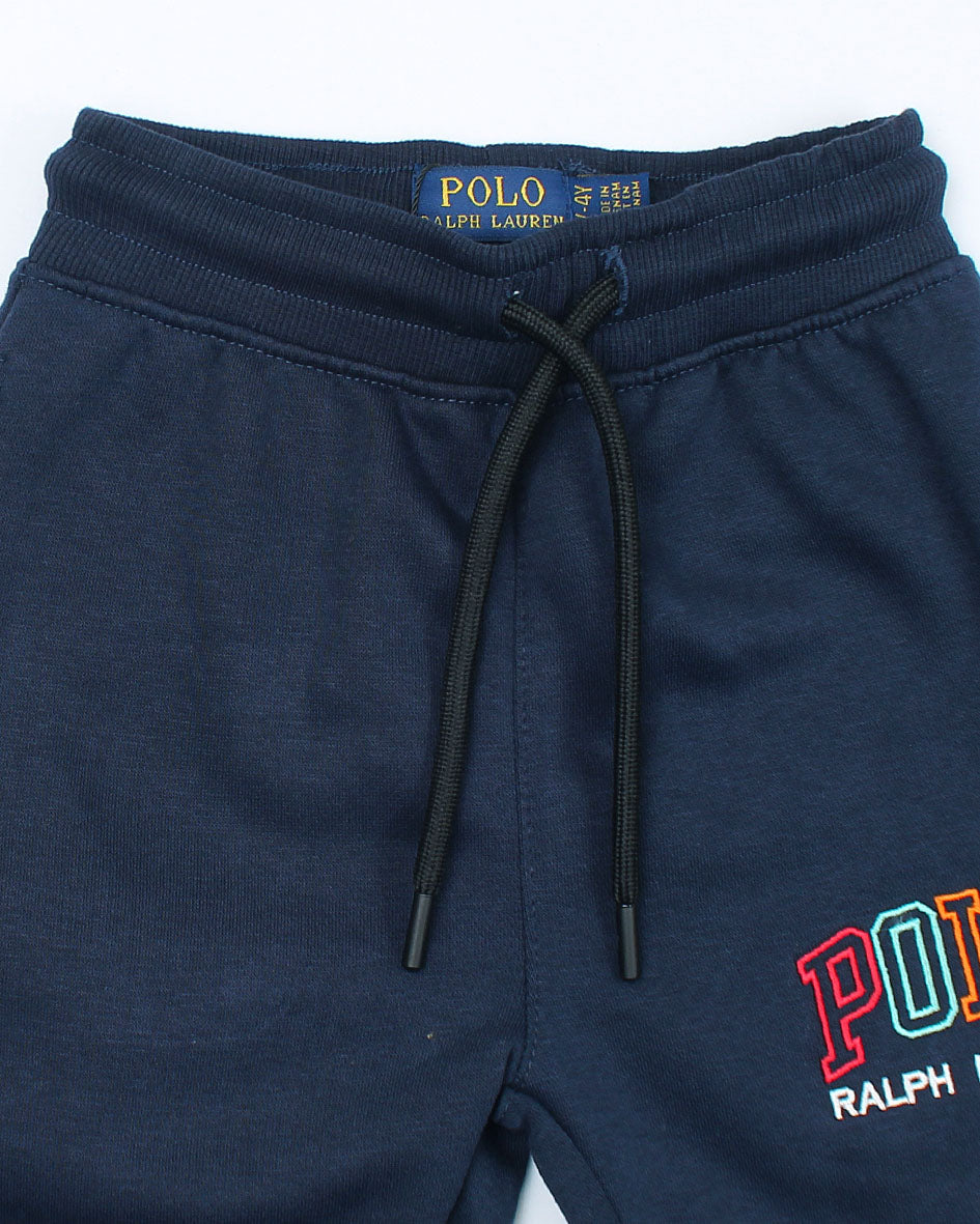 Premium Winter Kids Polo Jogger Pants - Navy Blue