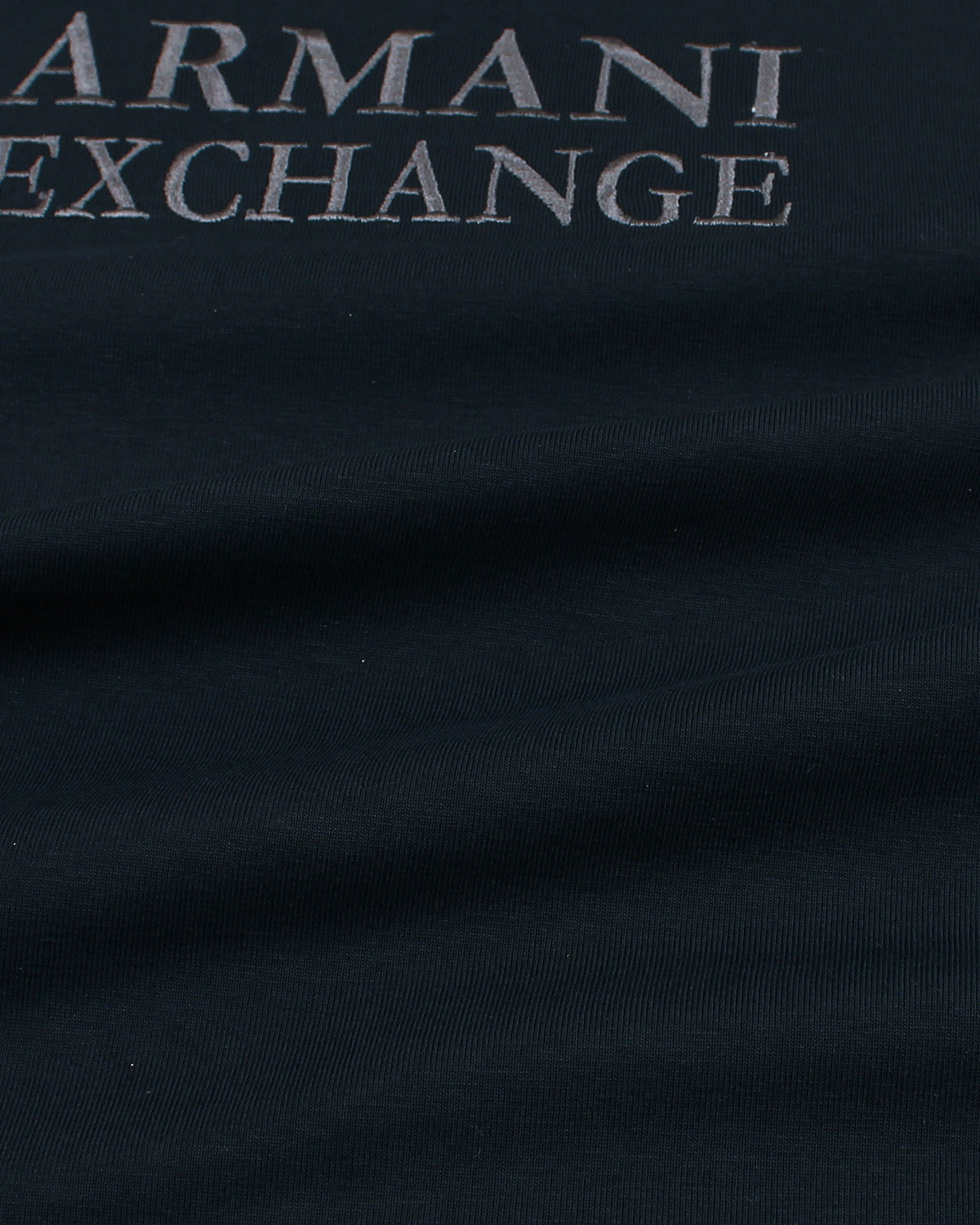 A-X Men's Oversized Logo Embroidered T-Shirt – Navy Blue