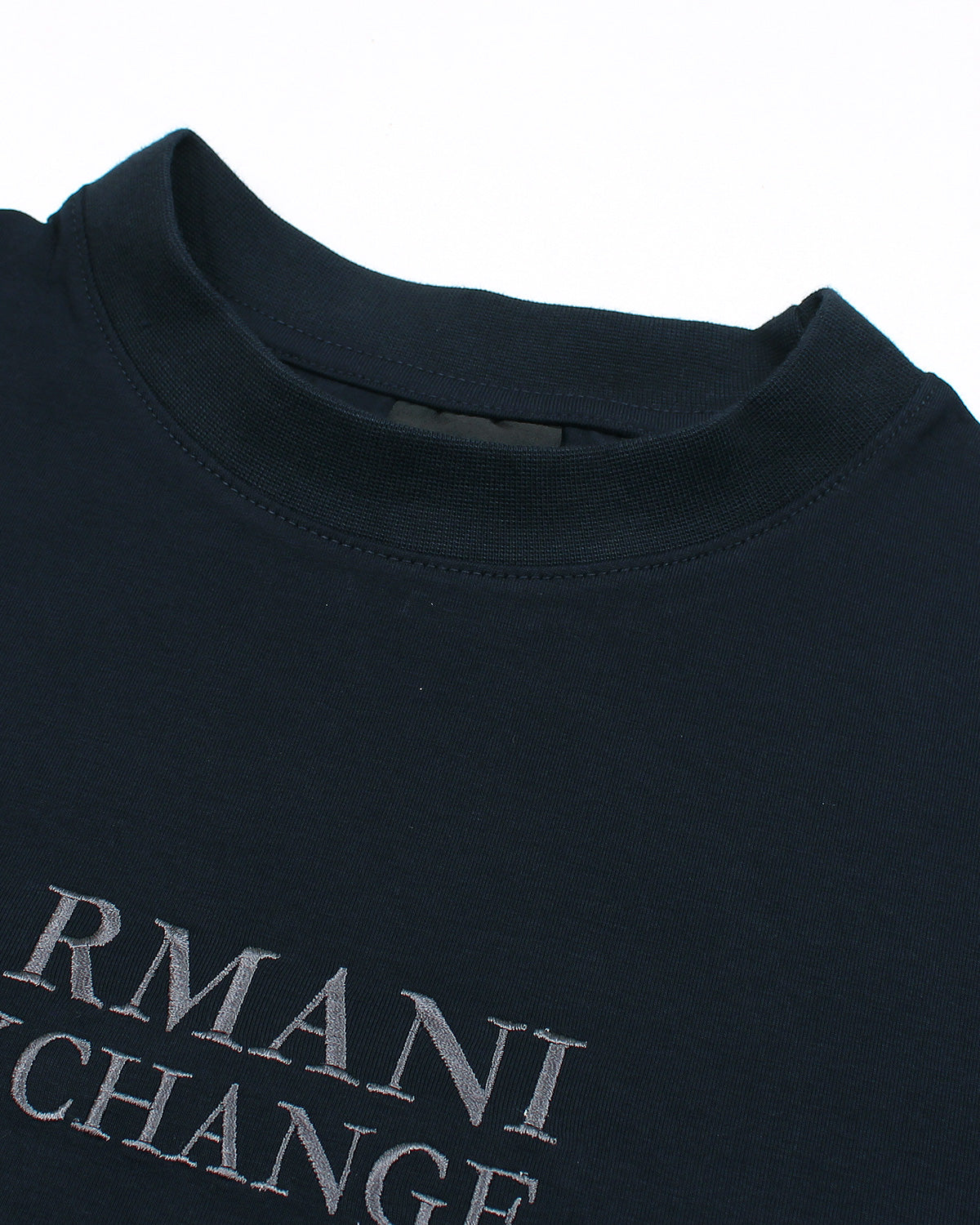 A-X Men's Oversized Logo Embroidered T-Shirt – Navy Blue