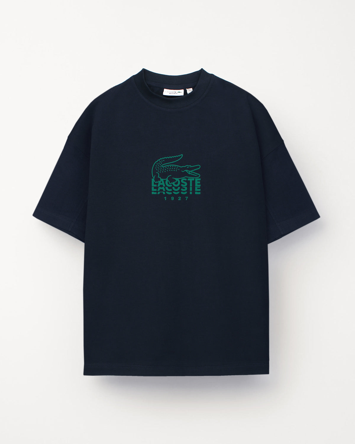 Lac. Men's Oversized Graphic Logo T-Shirt – Navy Blue