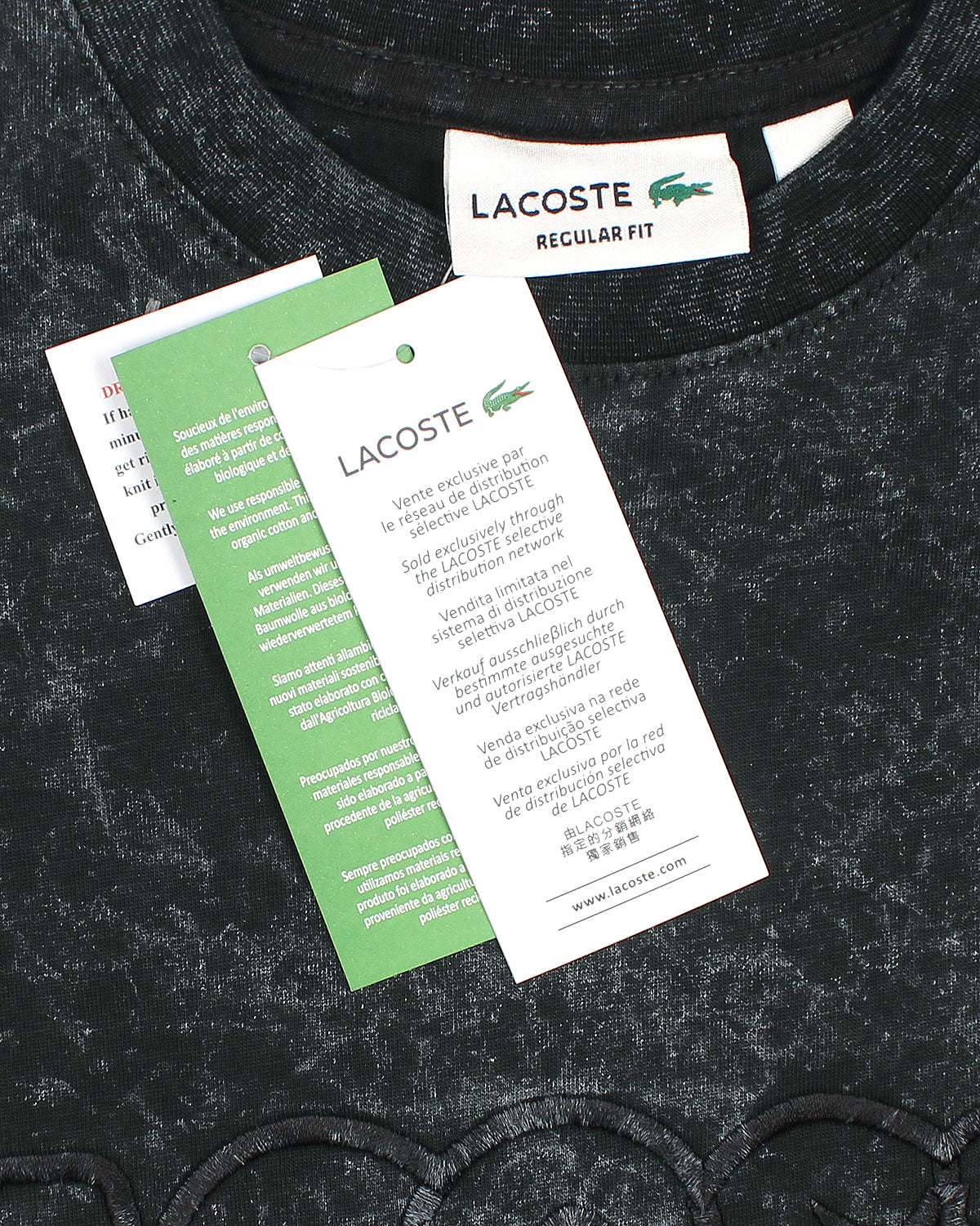 Lac. Oversized Acid Wash Men Tee - Black