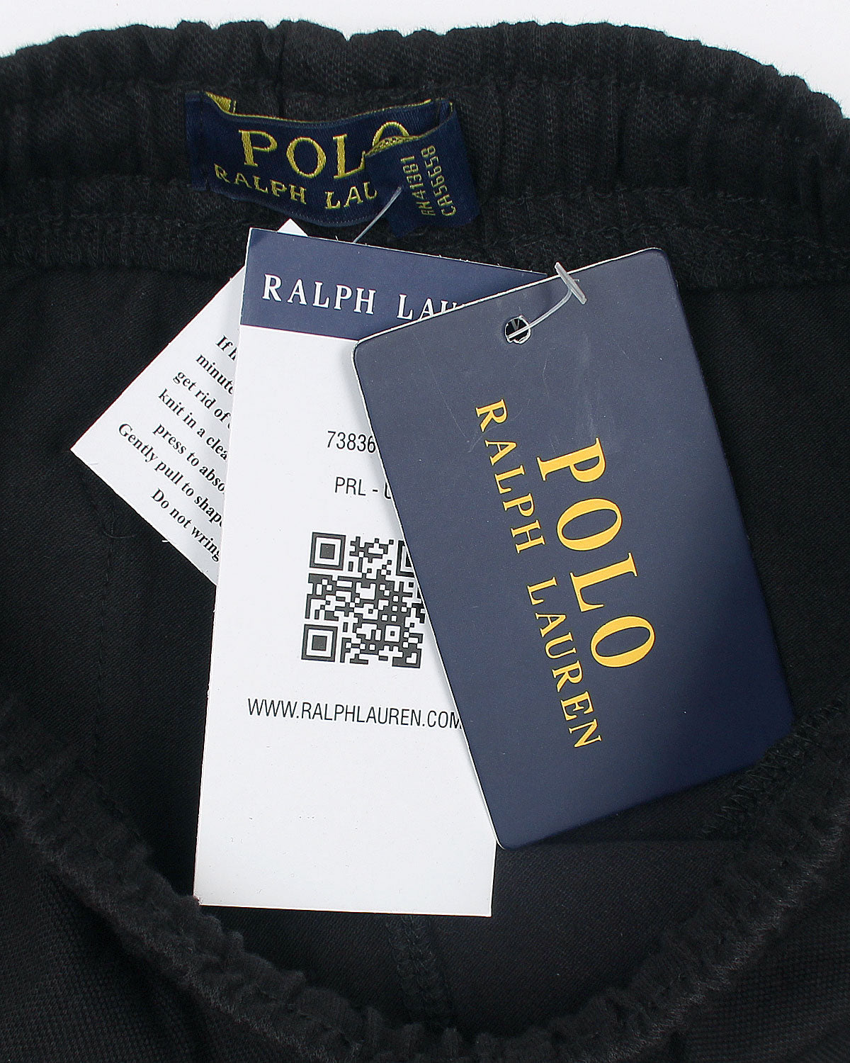 Iconic Summer Polo Kids Pique Trouser - Black