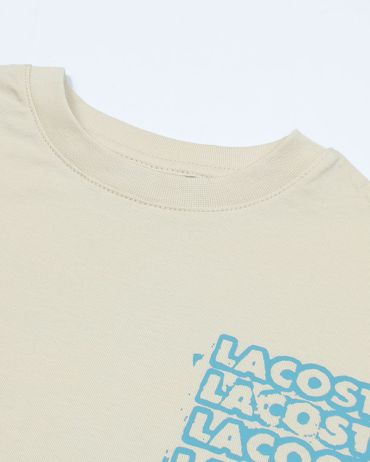 Lac. Oversized Front Back Men Tee - Off White