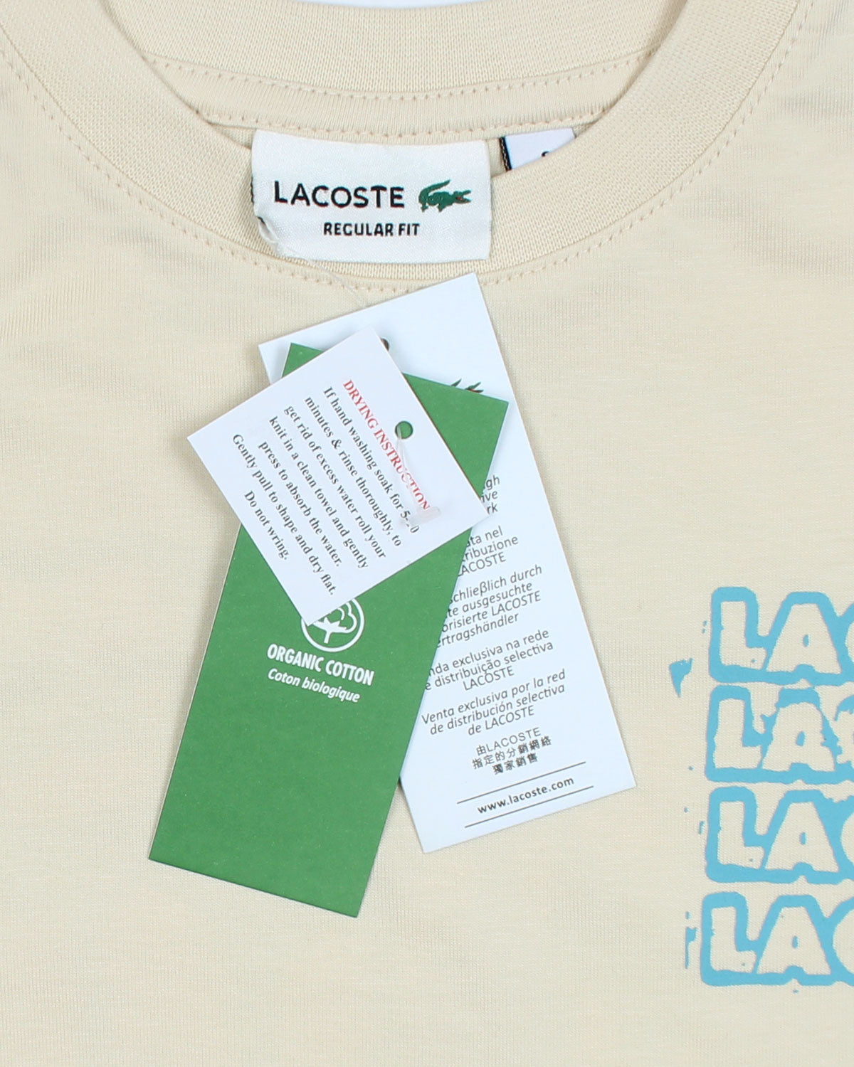 Lac. Oversized Front Back Men Tee - Off White