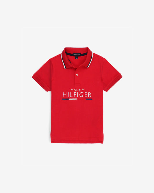 Premium Tommy Kids Polo Shirt - Red