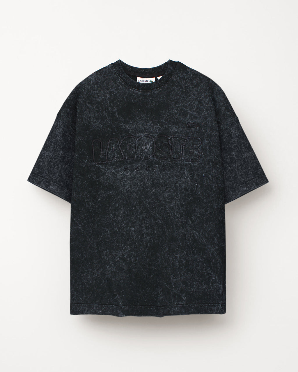 Lac. Oversized Acid Wash Men Tee - Black