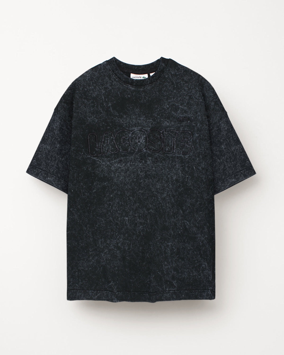 Lac. Oversized Acid Wash Men Tee - Black