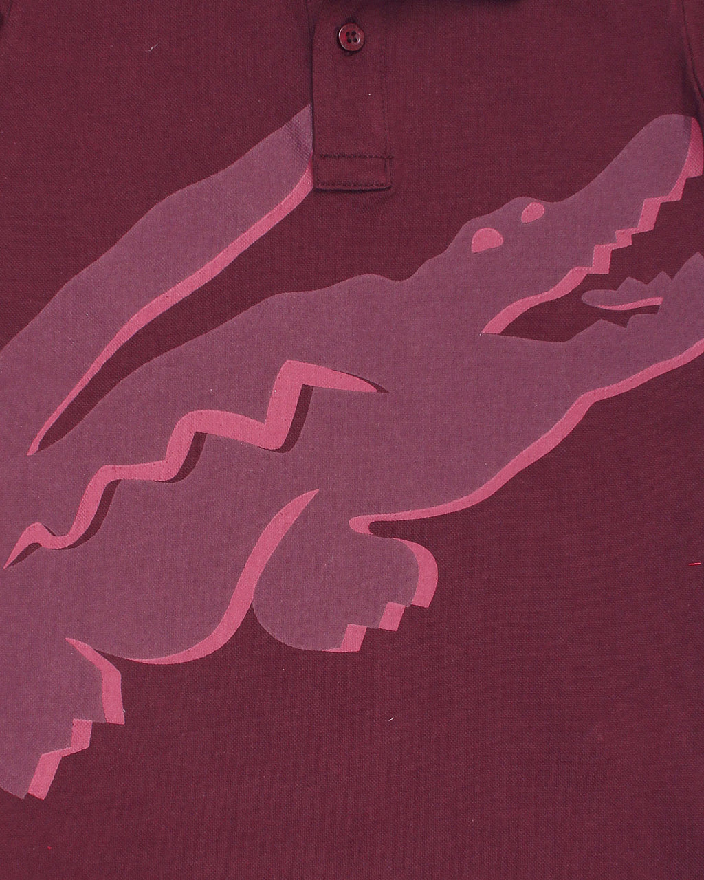 Exclusive Kids L-C-S-T Croc Polo - Maroon