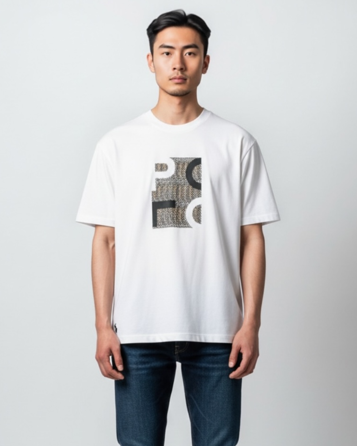 Men's Graphitic R-L Oversize T Shirt - White