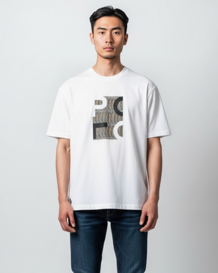 Men's Graphitic R-L Oversize T Shirt - White