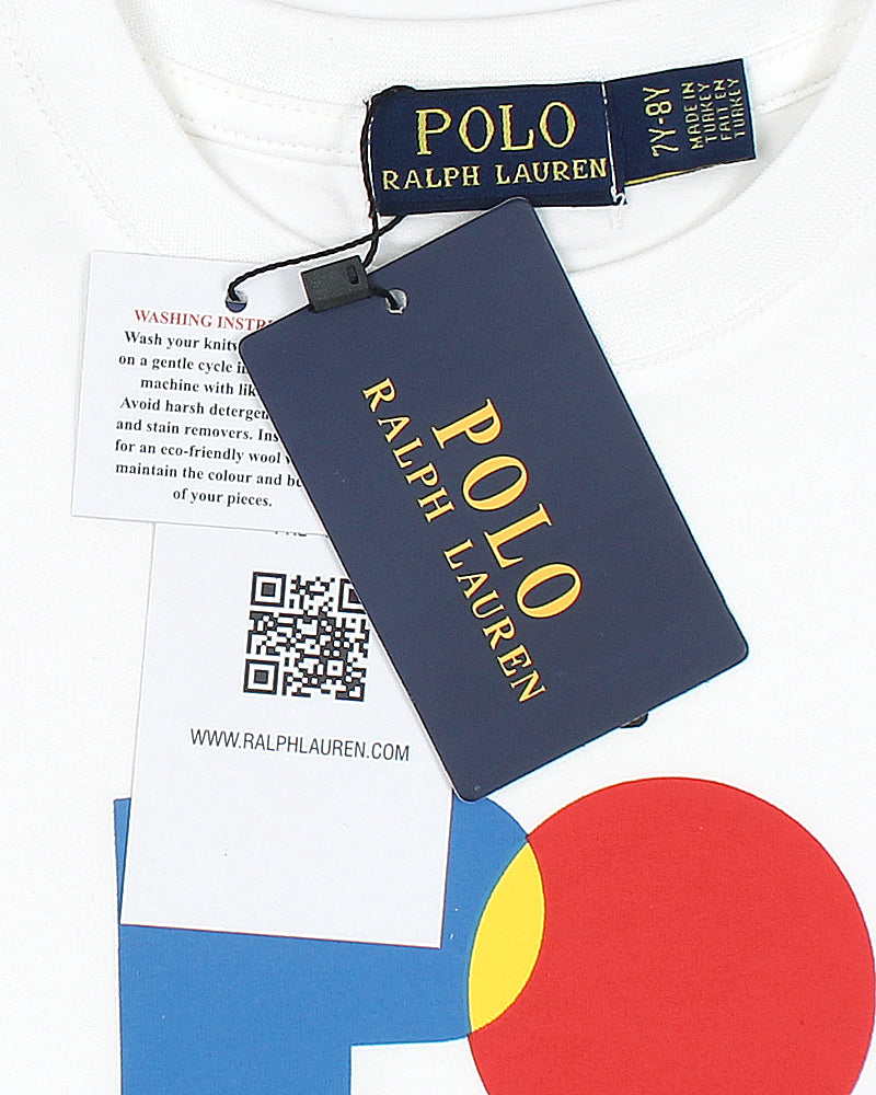 Exclusive Multi Polo Kids Tee - White