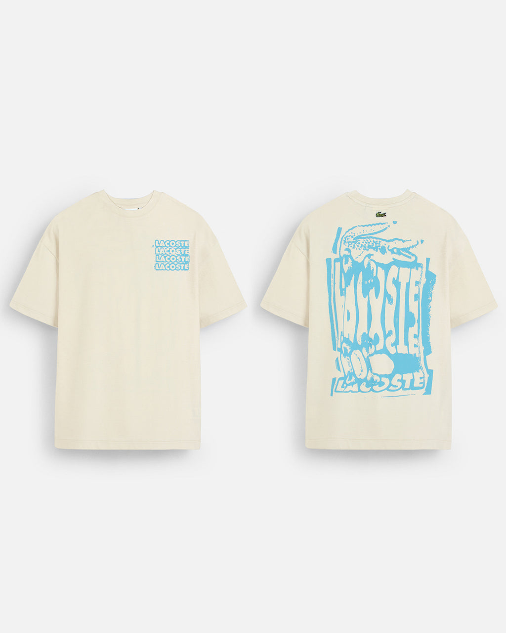 Lac. Oversized Front Back Men Tee - Off White