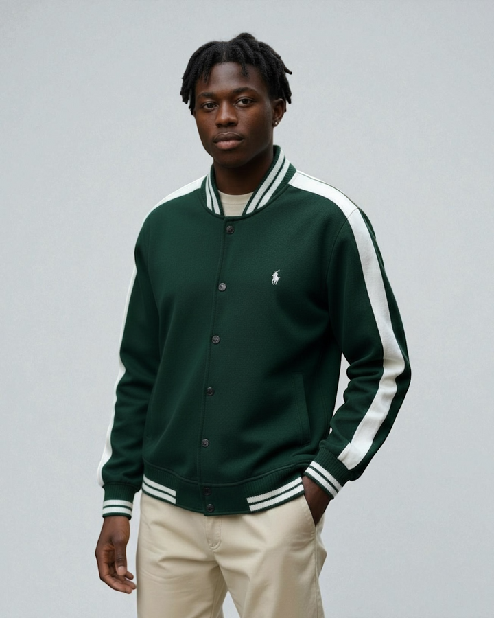 Premium Base Ball R-L Fleece Jacket - Green