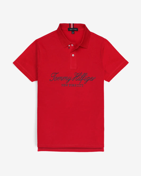 Premium Emb Tommy Polo - Red