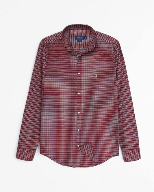 Iconic Pony Checkered Shirt - Red