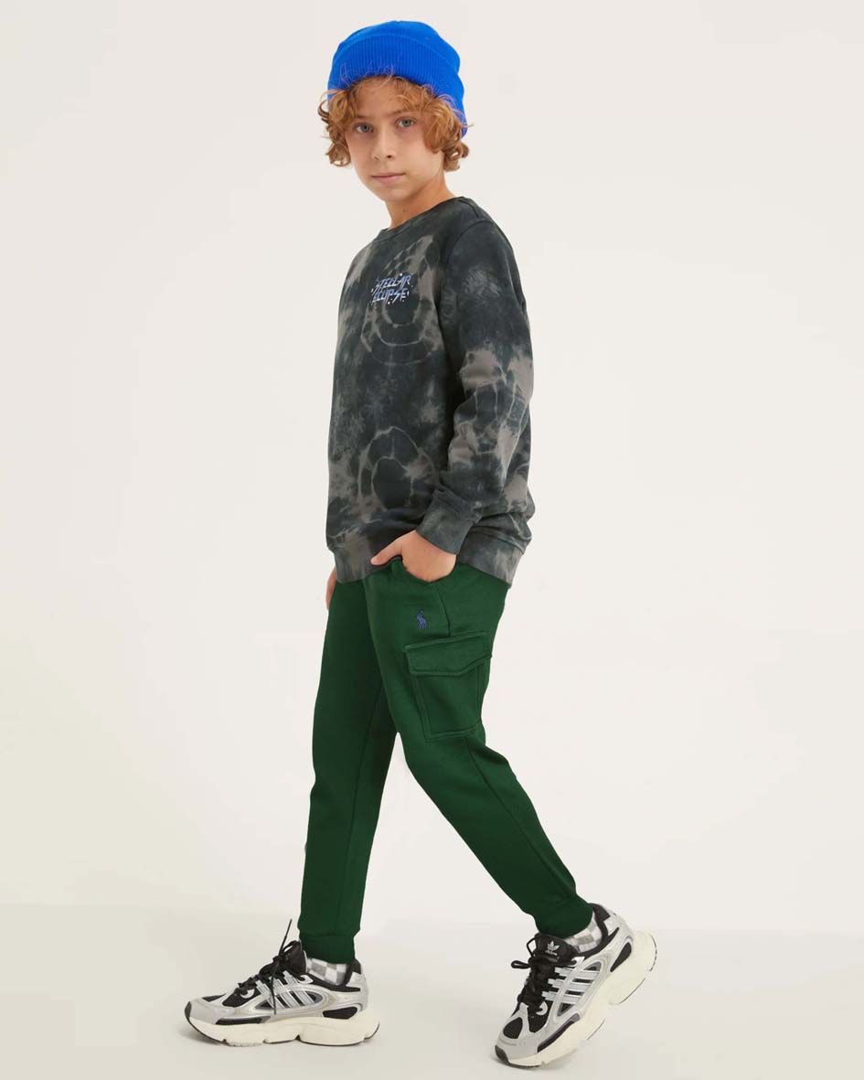 Iconic Winter Kids Pony Side Pocket Trouser - Green