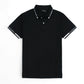A-X Collar Design Polo - Black