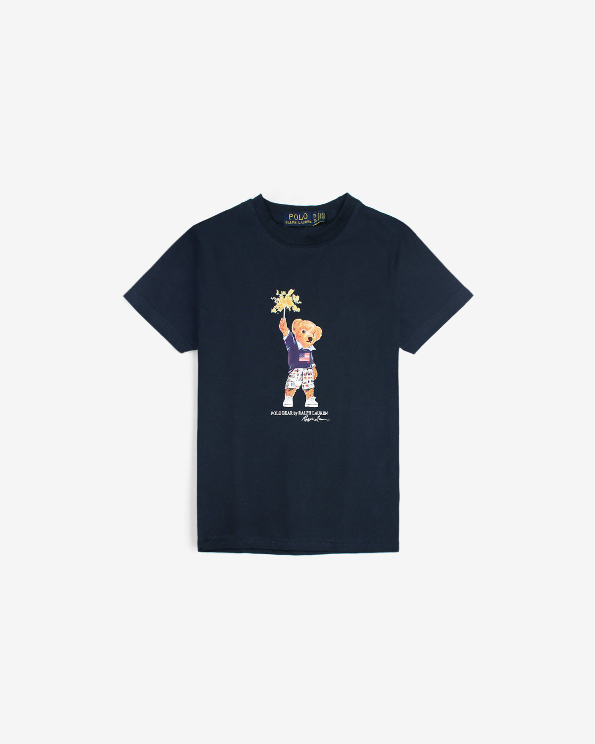 Exclusive Kids Flowes Bear Tee - Navy Blue