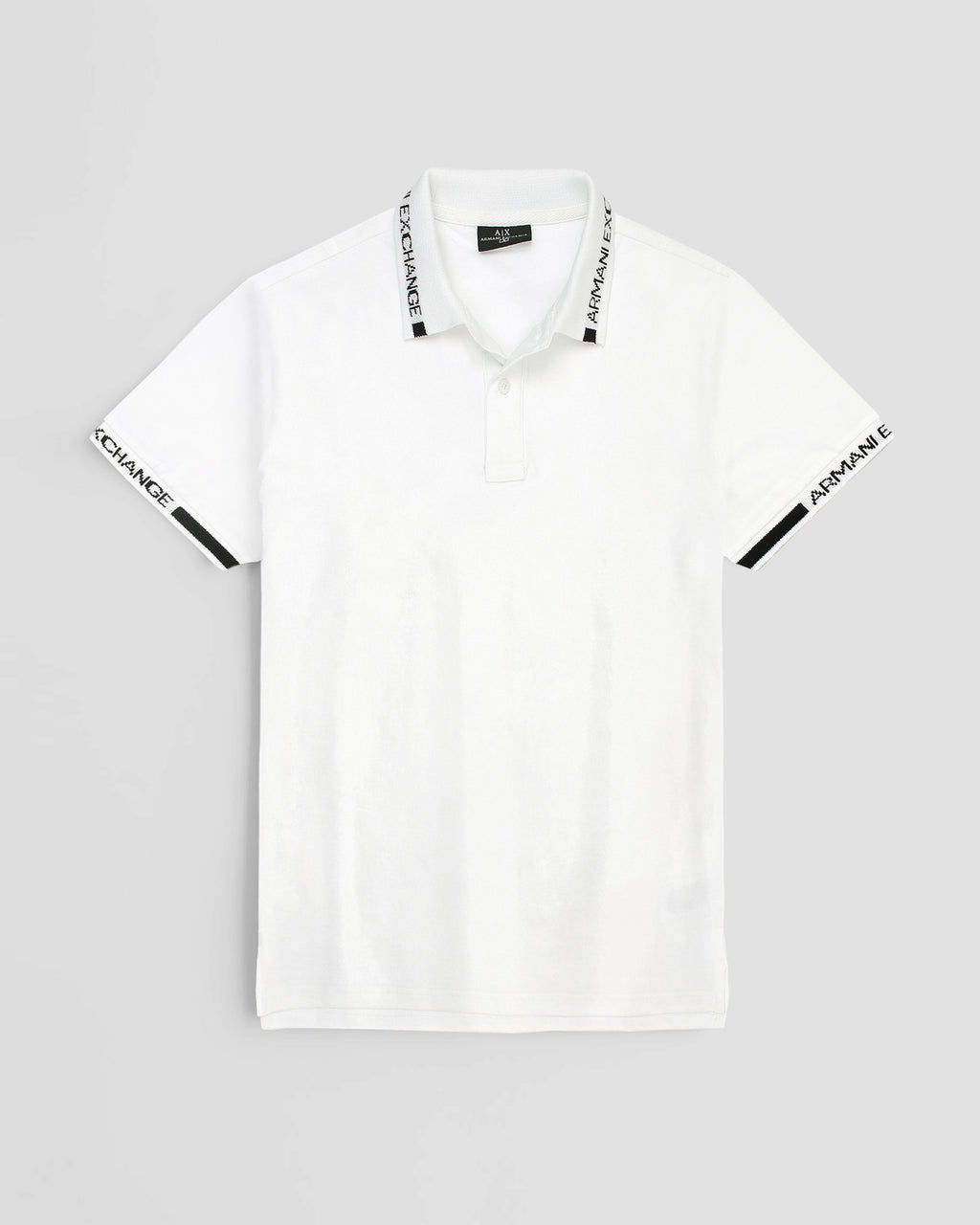 A-X Collar Design Polo - White
