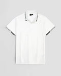 A-X Collar Design Polo - White