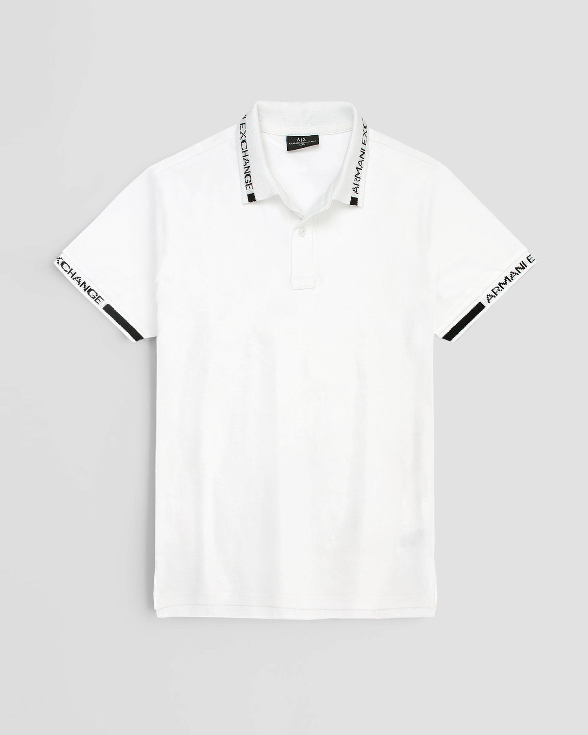 A-X Collar Design Polo - White
