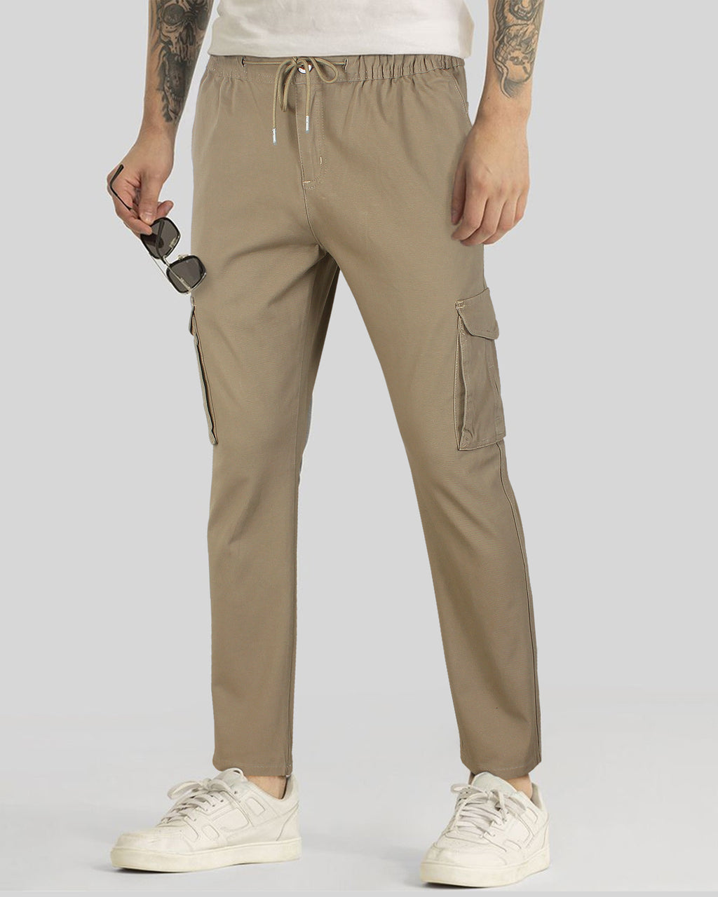 Exclusive Cotton Cargo Trouser - Beige