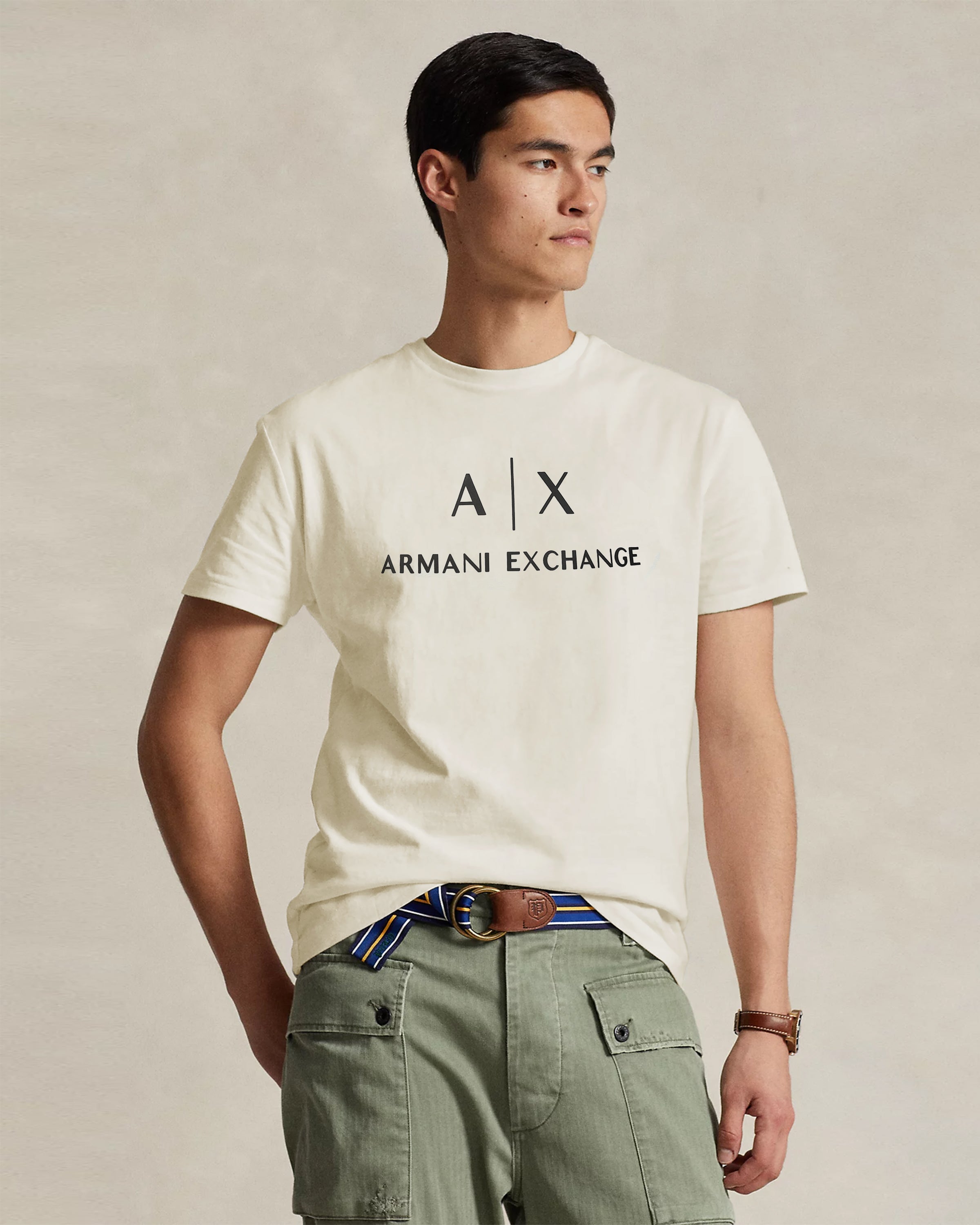 Exclusive A-X Sign Tee Shirt - off White