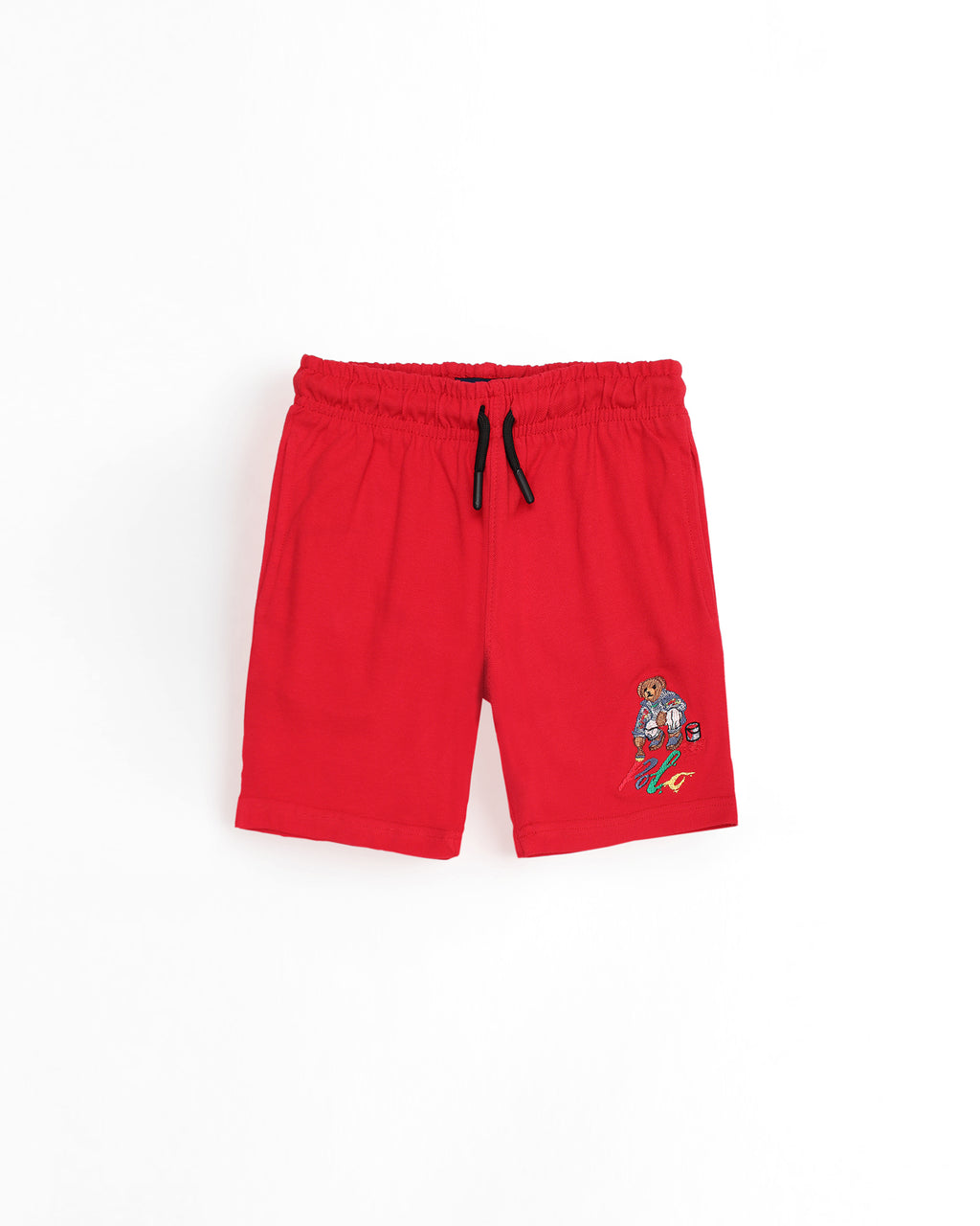 Premium Kids Bear Color Shorts - Red