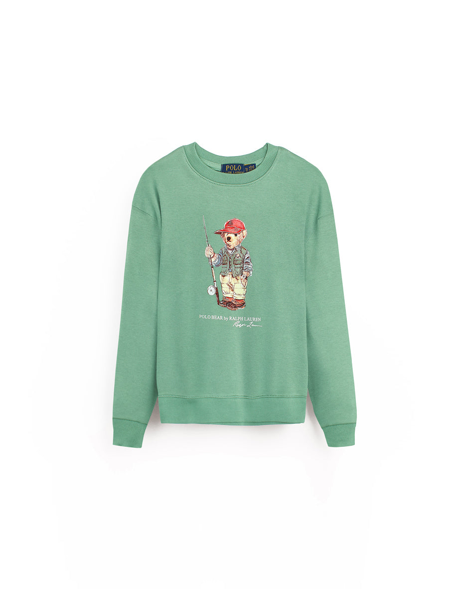 Kids Iconic Bear Sweat - C Green