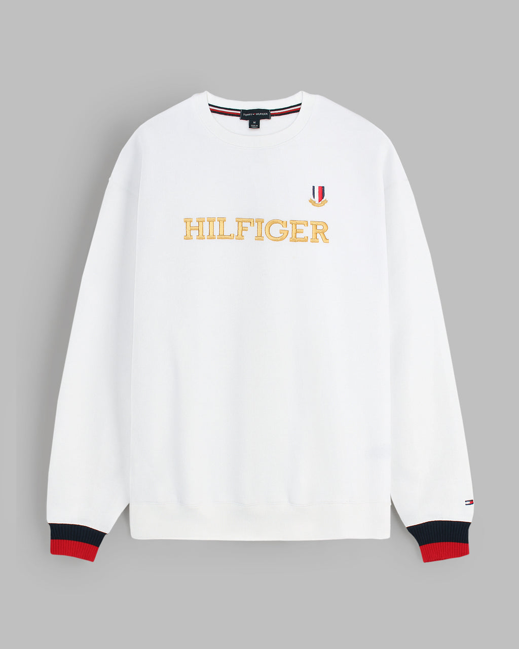 Premium Mens Flag Tommy Sweat - White