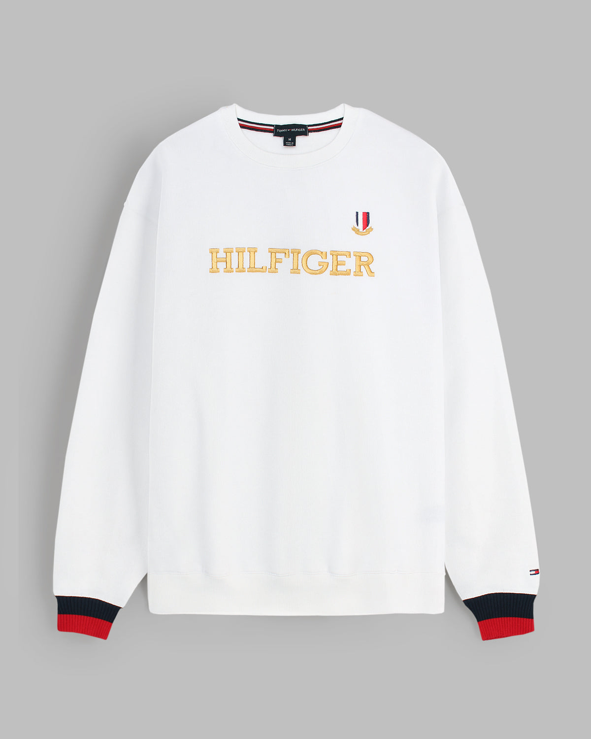 Premium Mens Flag Tommy Sweat - White