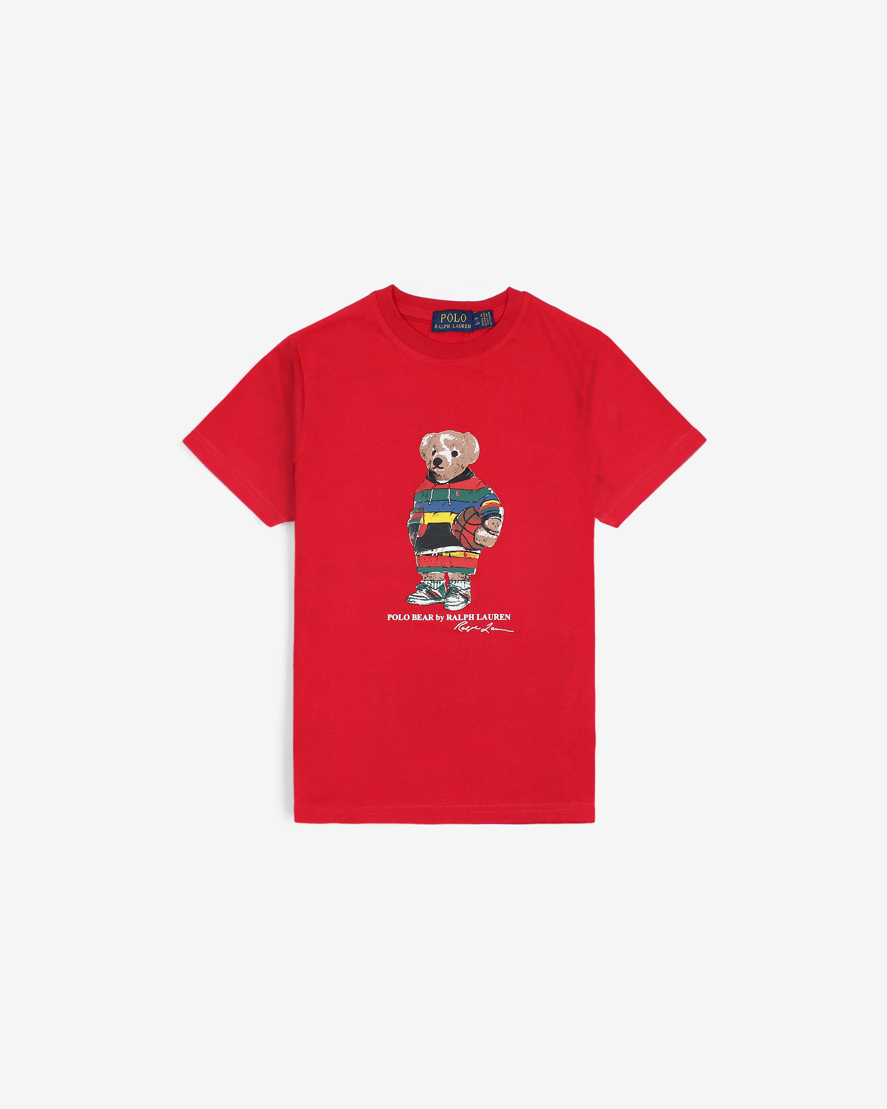 Iconic Boys Bear Tee - Red