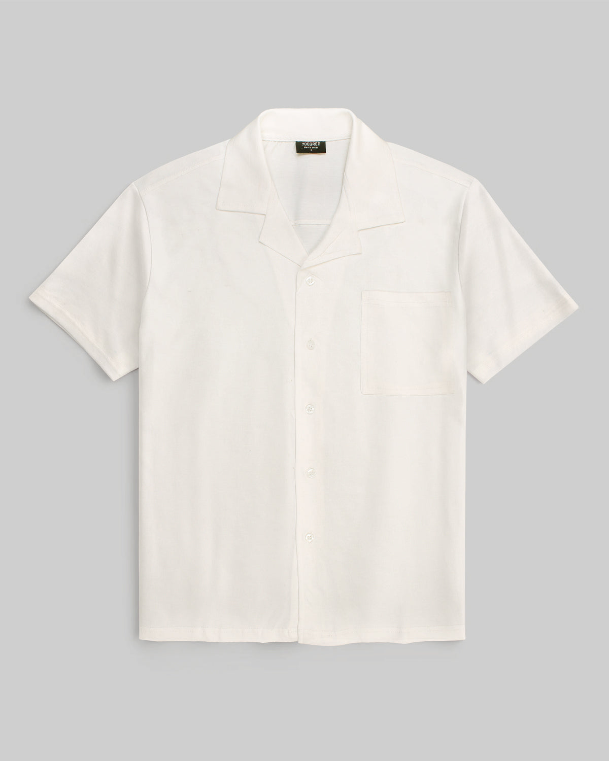 Men's Lapel Collar Pique Shirt - White