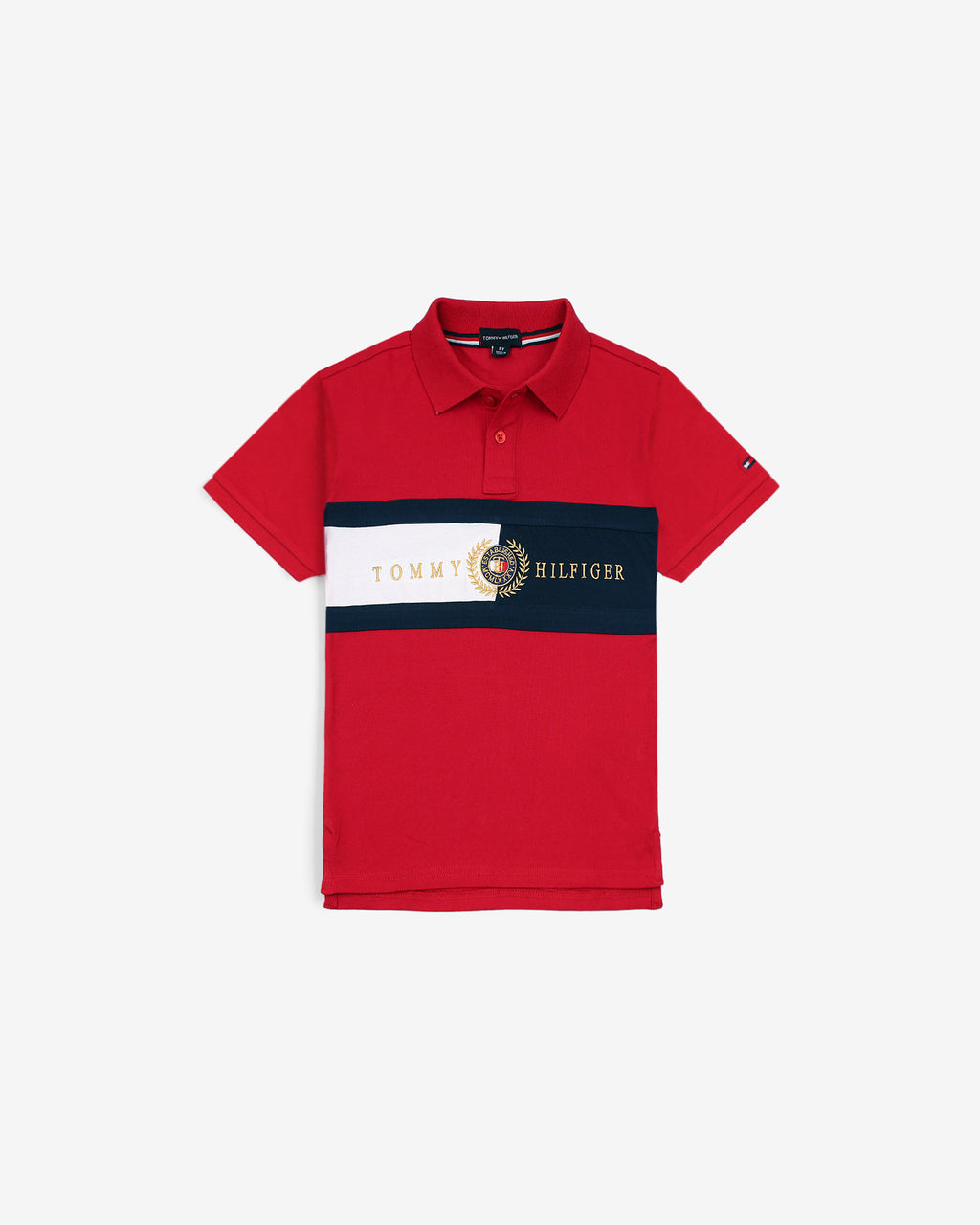 Exclusive Tommy Kids Block Polo - Red