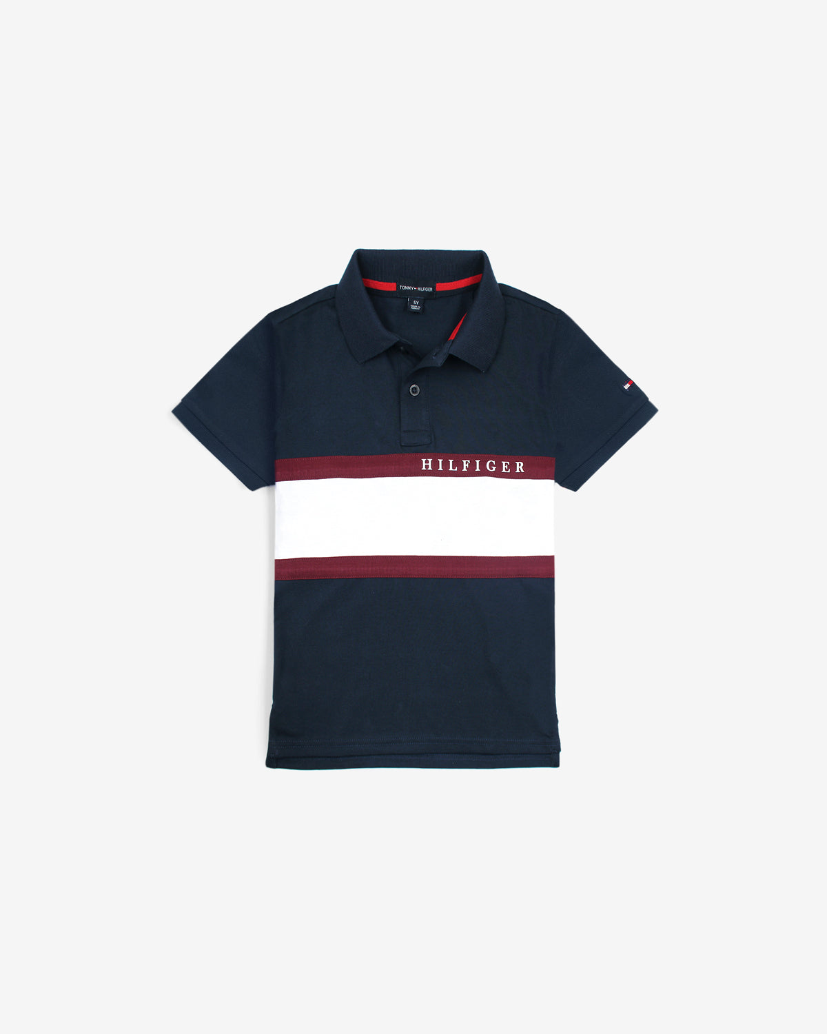 Premium Hilfiger Panel Kids Polo - Navy Blue
