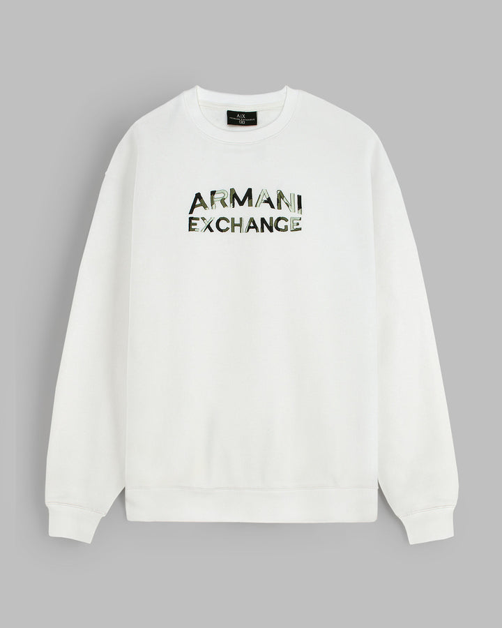 Exclusive A-X Camo Mens Sweat - White
