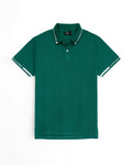 A-X Collar Design Polo - Green