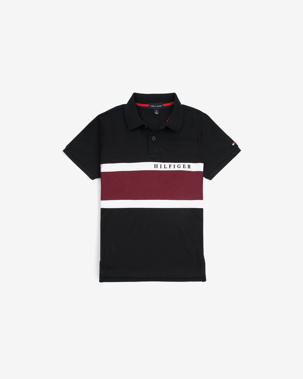 Premium Hilfiger Panel Kids Polo - Black