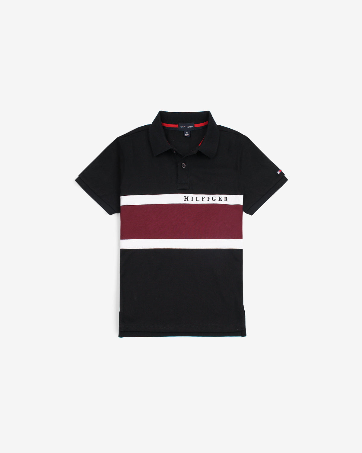 Premium Hilfiger Panel Kids Polo - Black
