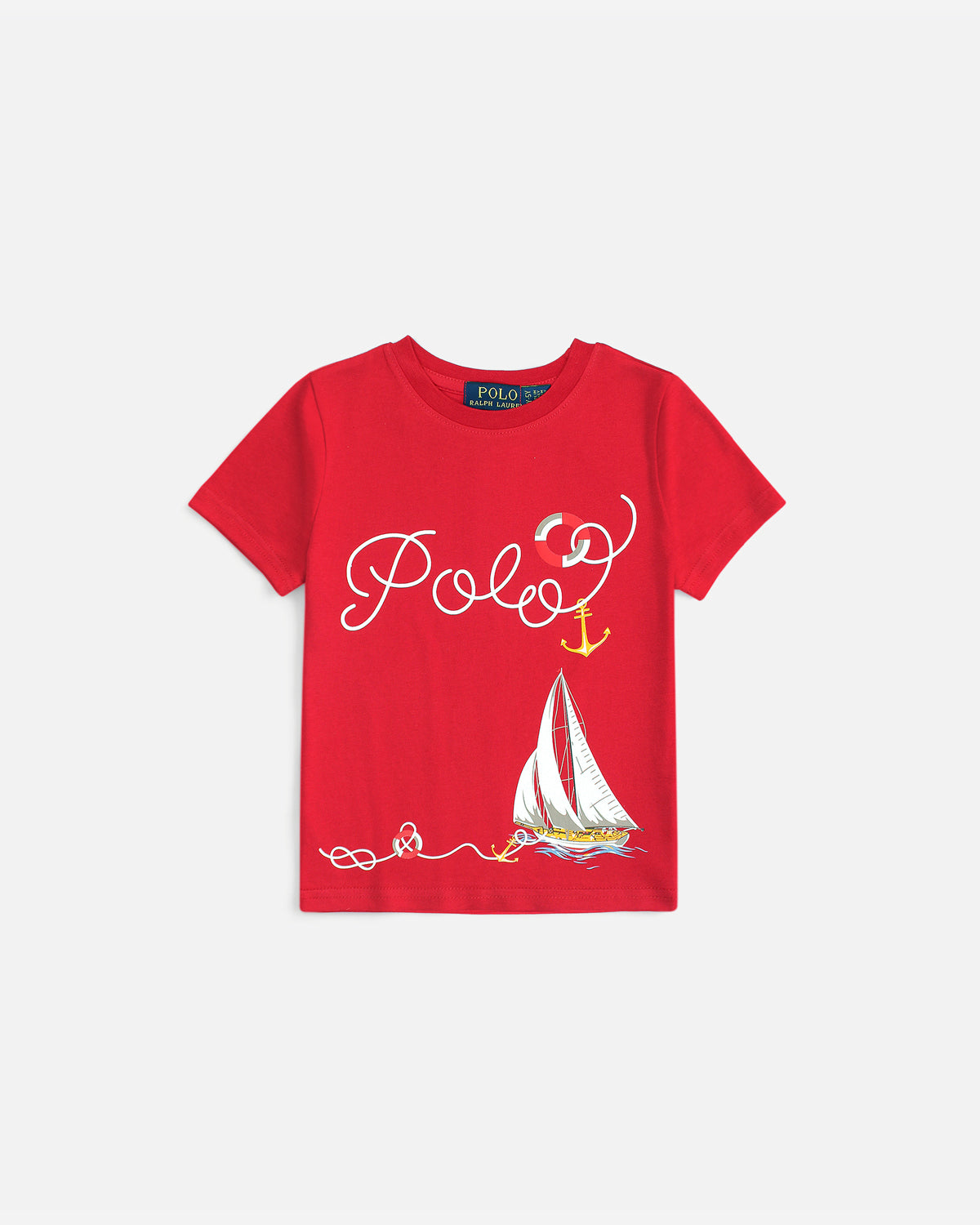 Exclusive Baby Girl R/L Polo Tee - Red