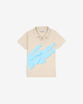 Exclusive Kids L-C-S-T Croc Polo - Off White