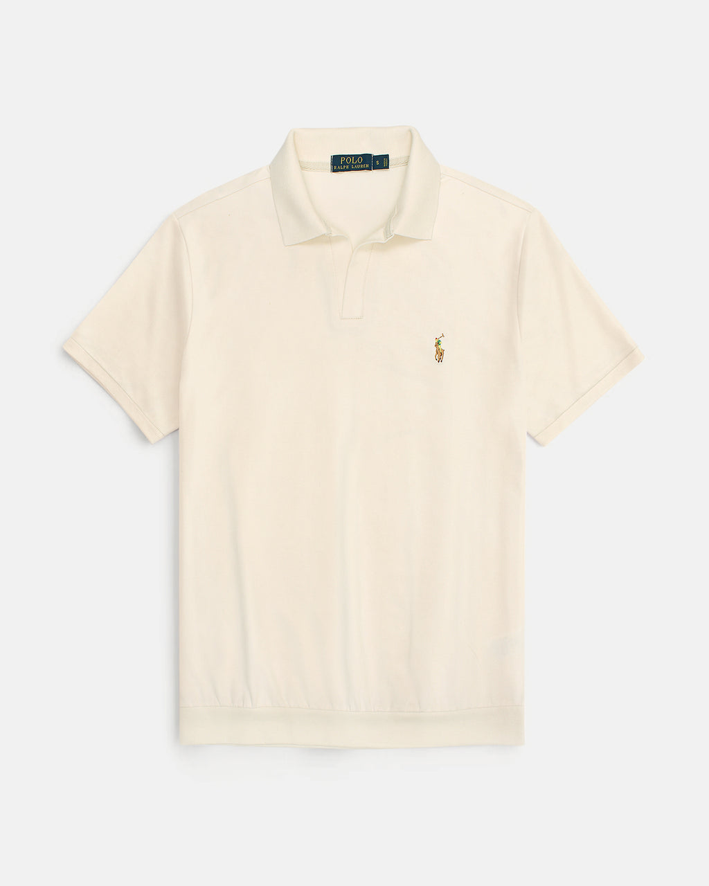 Iconic R-L Johnny Collar Polo - Off White