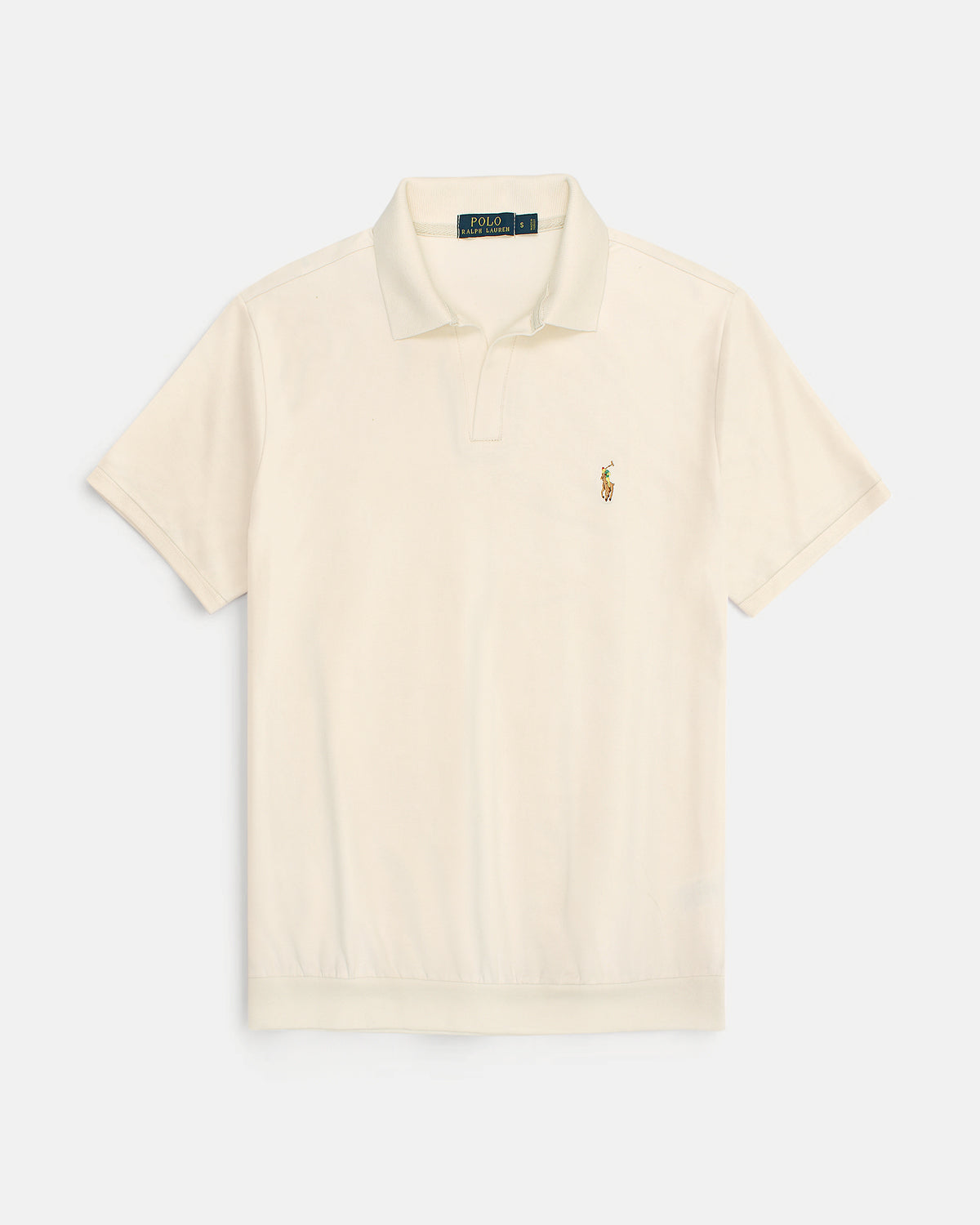 Iconic R-L Johnny Collar Polo - Off White